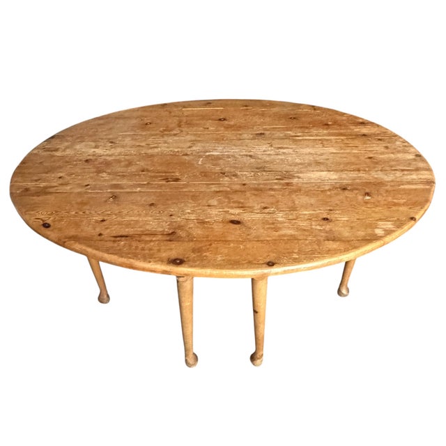 20th Century English Scrub Pine Dropleaf Gateleg Dining Table For Sale - Image 12 of 18