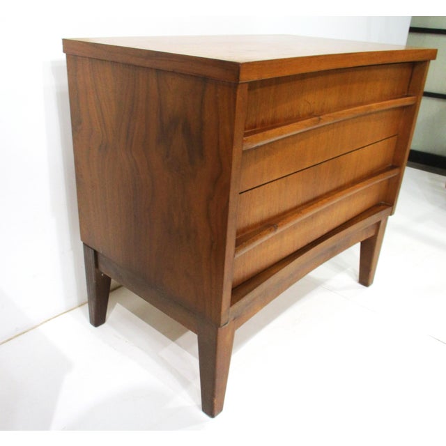 Wood Mid Century Walnut Nightstands in the Style of Altavista Lane For Sale - Image 7 of 12