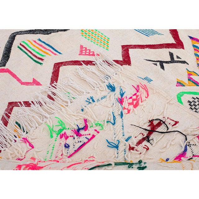 Early 21st Century Moroccan Flatweave Wool Rug by Azele Studio For Sale - Image 5 of 9