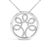 Contemporary .925 Sterling Silver 1/10 Cttw Diamond Tree of Life Pendant Necklace (I-J Color, I3 Clarity) For Sale - Image 3 of 5