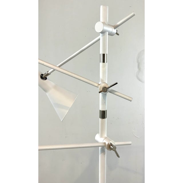 2020s Mid-Century Modern Style White Metal Adjustable Floor Lamp For Sale - Image 5 of 5
