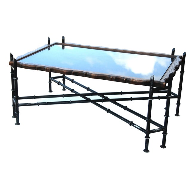 Chinese Chippendale Faux Bamboo Cocktail Table For Sale - Image 4 of 6