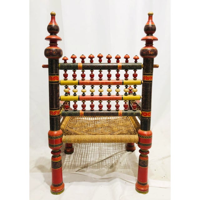 Vintage Tribal Chair For Sale - Image 4 of 11