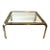 1970's Mastercraft Brass Square Coffee Table For Sale