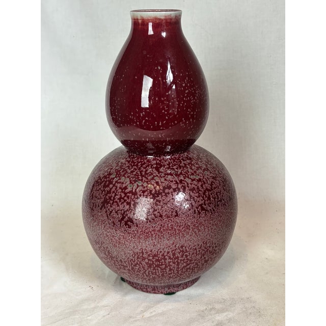 Chinese Early 20th Century Chinese Sang Du Boeuf Double Gourd Form Vase For Sale - Image 3 of 8