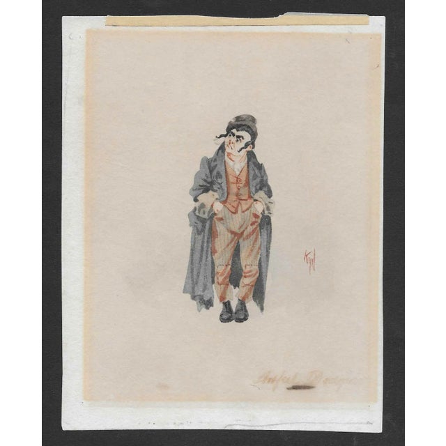 Painting of Artful Dodger from Charles Dickens' "Oliver Twist" by Kyd. Joseph Clayton Clark (1856/57-1937), who worked...