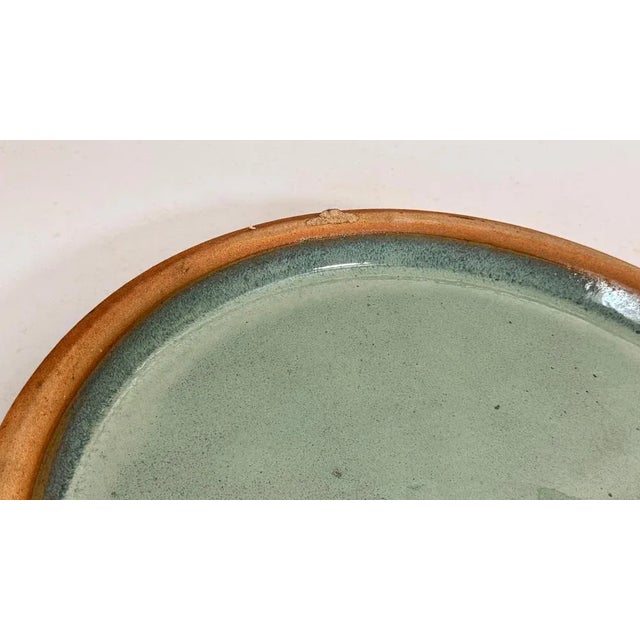 Heavy Glazed Pottery Dish, 1970s For Sale - Image 9 of 16