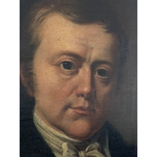 Antique Original Oil Painting of a Dutch Gentleman, 19th Century Portrait For Sale - Image 4 of 13
