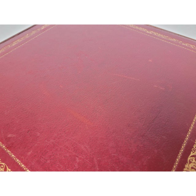 Mid-Century Bedside Table with Leather Top Lid, 1950 For Sale - Image 17 of 18