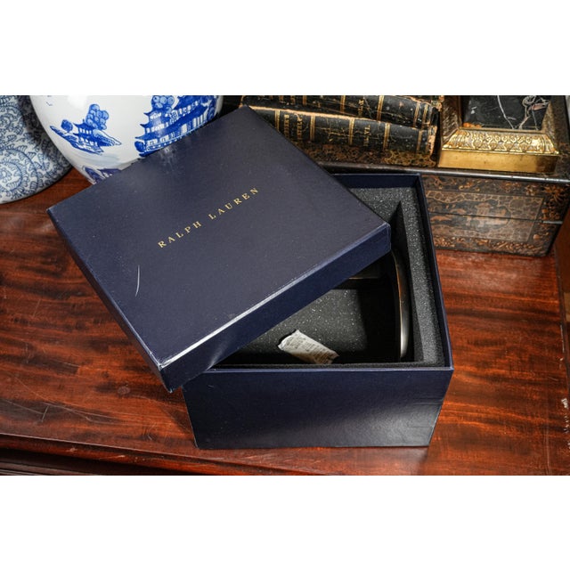 Modern Luxury Clean Lines Ralph Lauren Home Solid Metal Bookends For Sale - Image 12 of 13