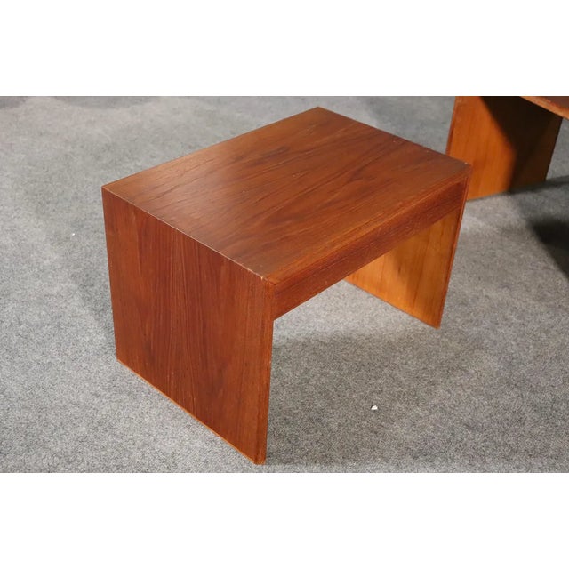 Mid 20th Century Set of Danish Nesting Tables For Sale In Philadelphia - Image 6 of 13