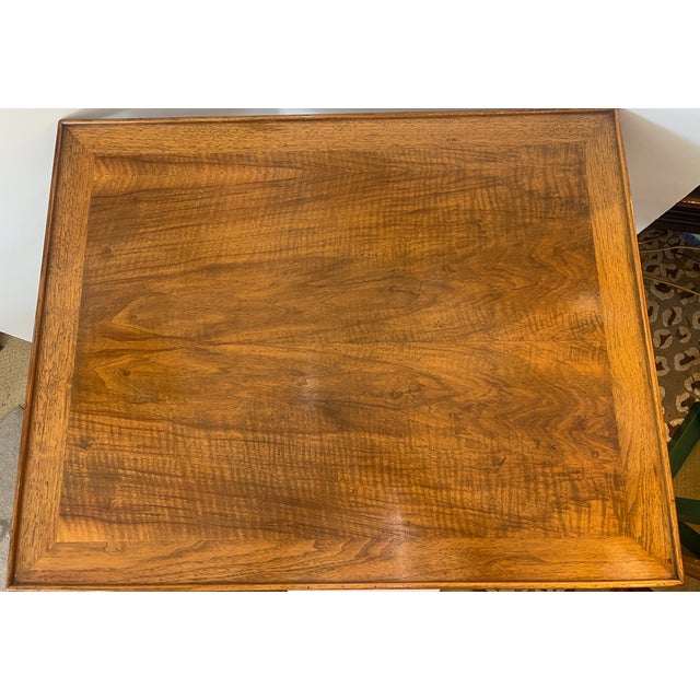 French Provincial Game Table With Scrolled Apron 1940s For Sale - Image 9 of 12