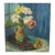 Vintage Original Art 1960s Authentic MCM Impressionist Floral Still Life Oil Painting – Signed For Sale