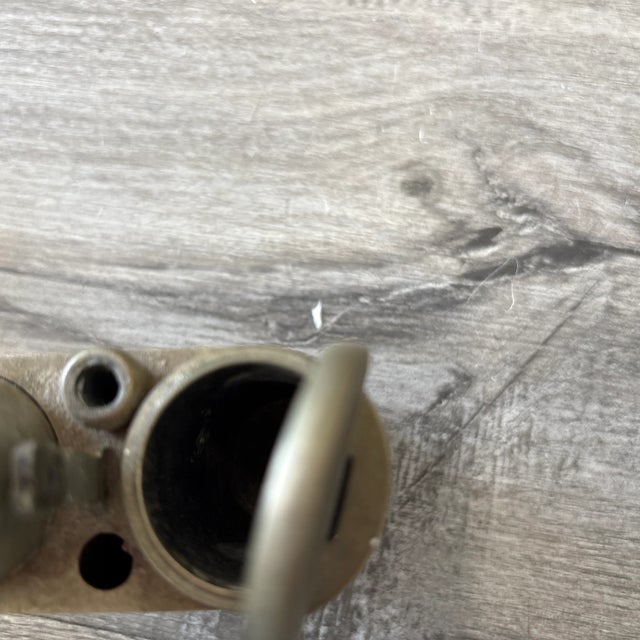 Antique Early-20th-Century Chinese Brass Water Pipe | 13.5″ Engraved Women & Script | Tobacco/Opium Style For Sale - Image 10 of 12