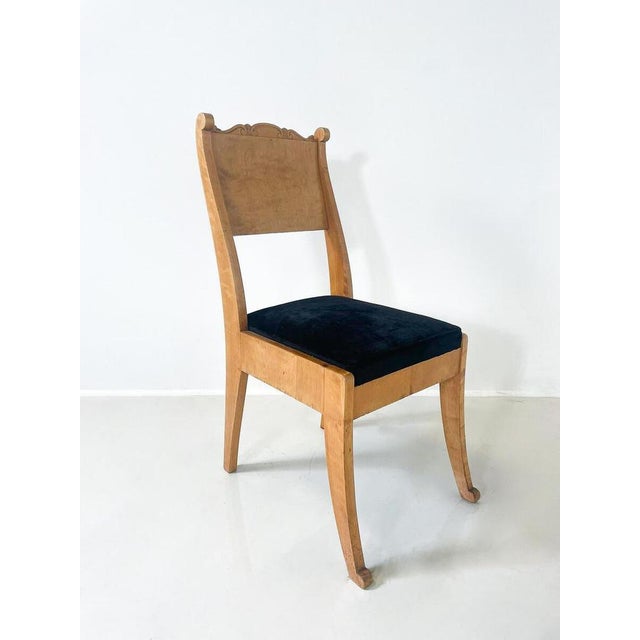 Russian Chairs in Birch Veneer, Early 19th Century, Set of 4 For Sale - Image 9 of 10