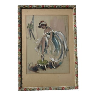 Original Watercolor Signed Cydney For Sale