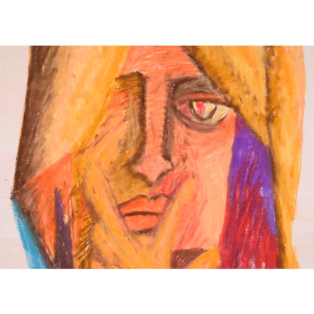 2000 - 2009 The Gesture - Portrait in Pastel on Paper by Michael William Eggleston For Sale - Image 5 of 7