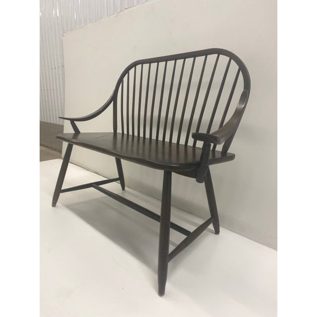 Vintage Hale of Vermont Windsor Prosper's Bench or Settee . For Sale - Image 11 of 12