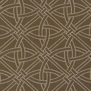 Sample - Schumacher Durance Embroidery Fabric in Truffle For Sale