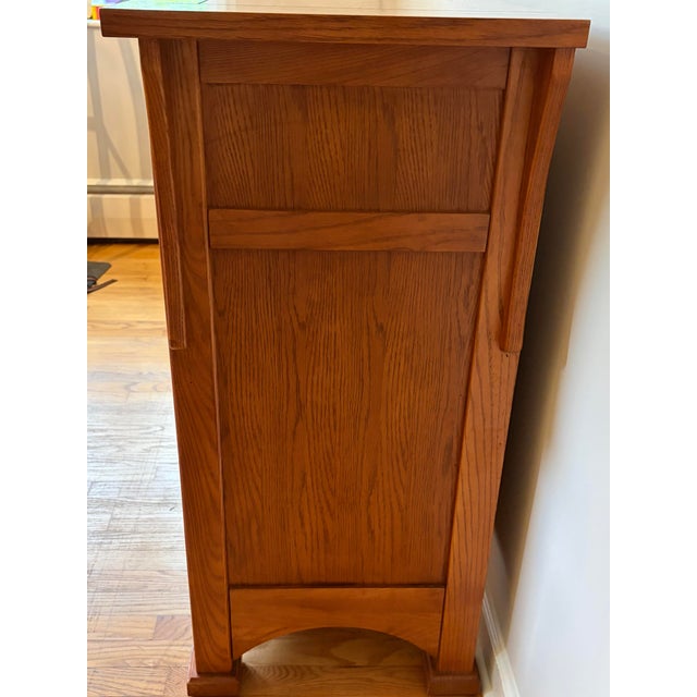 Late 20th Century Late 20th Century Stickley Style Mission Oak Arts & Crafts China Cabinet Hutch For Sale - Image 5 of 11