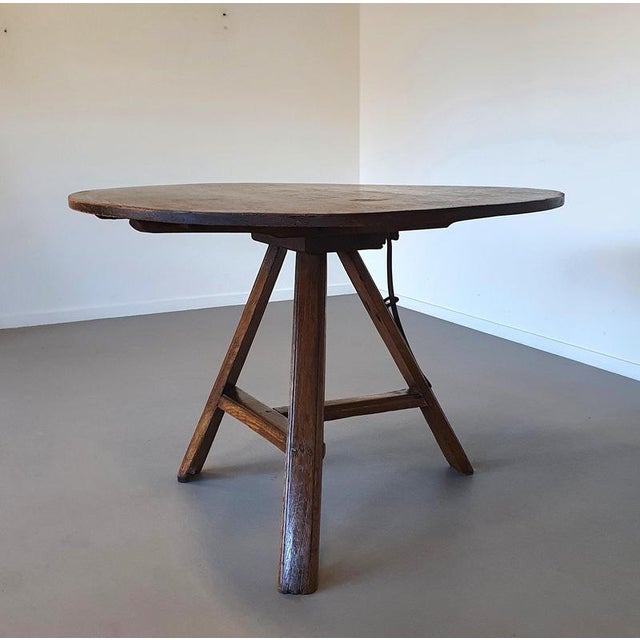 " Drentse " Folding table 1920s Height 74 Width 105 Depth 105 cm
