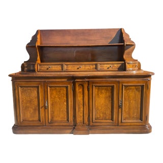 Large Antique Italian Walnut Buffet For Sale