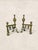 Metal Antique English Cast Brass Andirons With Scrolled Legs For Sale - Image 7 of 7