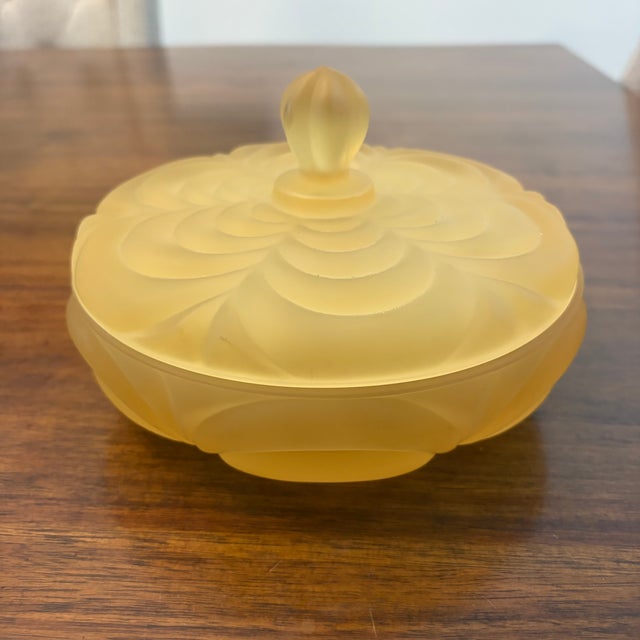 Vintage Art Deco Imperial Glass Candy Dish For Sale - Image 4 of 10