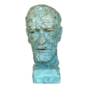 Vintage Postmodern Plaster Bust of Freud