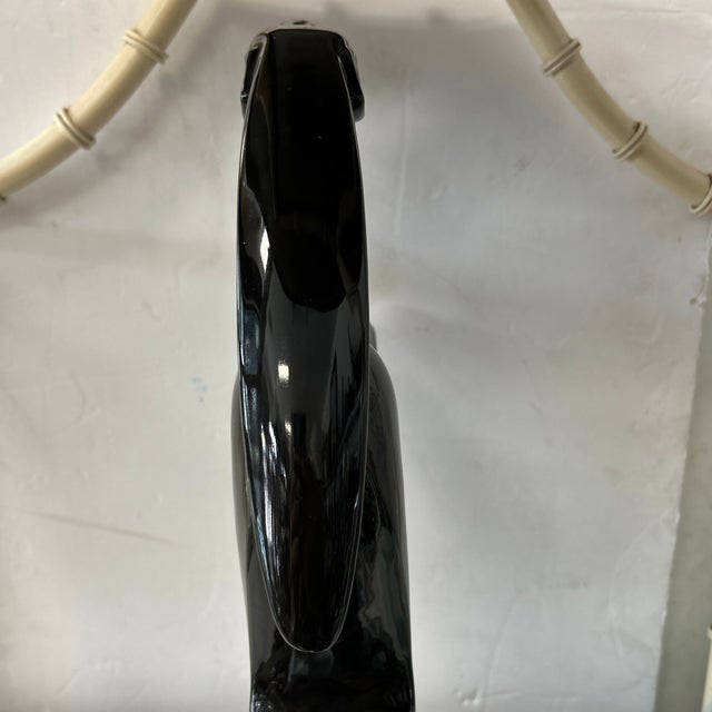 Ceramic 1980s Black Gazelle Sculpture by Haeger For Sale - Image 7 of 7