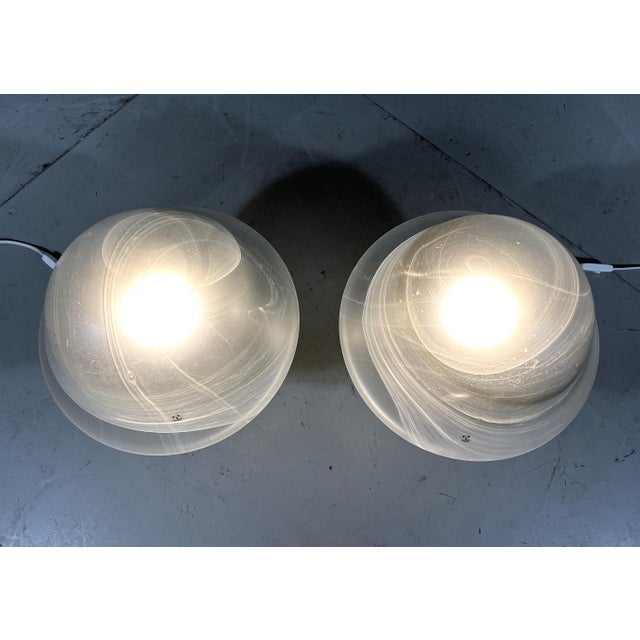 Vintage Glass Mushroom Table Lamps from Peill & Putzler, 1970s, Set of 2 For Sale - Image 13 of 18