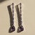 Amethyst Long Drop Earrings, Silver, Gold, Pair For Sale - Image 4 of 7