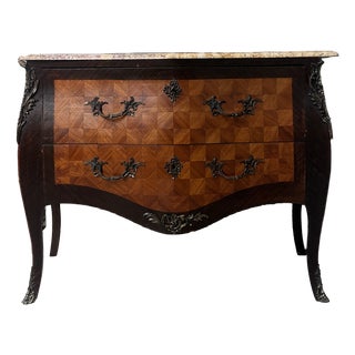 Louis XV Commode in Brass and Wood For Sale