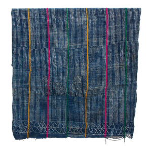 Dogon African Chromatic Stitching Indigo Throw