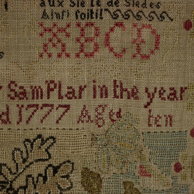 Textile Antique Sampler, 1777 by Phebe Hotham Aged 10 For Sale - Image 7 of 18