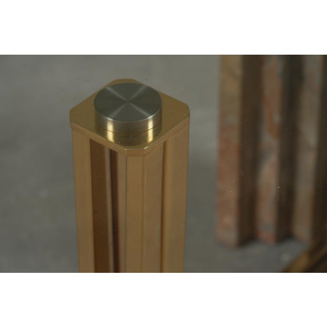 Marble and Brass Coffee Table by Italo Valenti, Italy, 1970s For Sale - Image 12 of 13