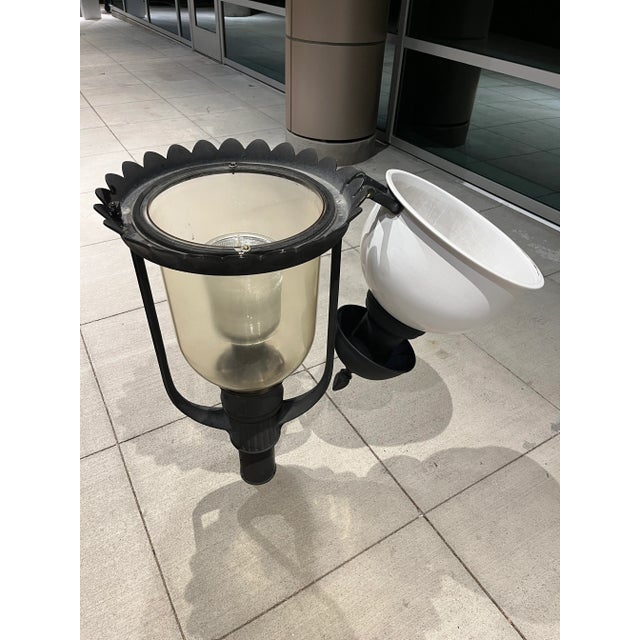 Metal Antique Reproduction of America’s 1st Gas Street Lantern For Sale - Image 7 of 13