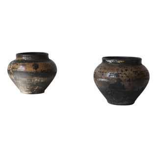 Vases in Clay, Set of 2 For Sale