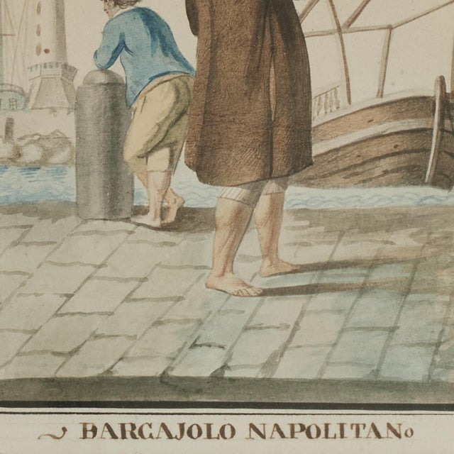 Pair of Antique Watercolors of Figures in Torre Del Greco Italy For Sale - Image 16 of 18