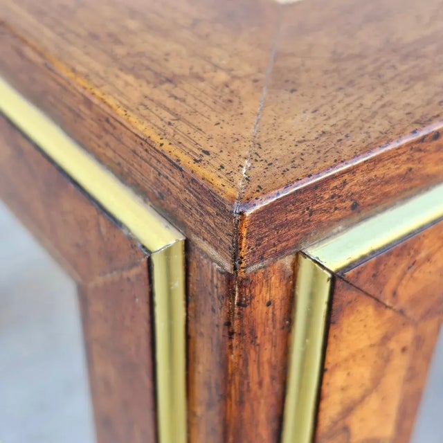 1960s Vintage Mid-Century Burl Side Tables - a Pair For Sale - Image 9 of 12