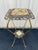 Antique Two-Tier Art Nouveau Brass and Onyx Planter Stand With Gallery For Sale - Image 6 of 12