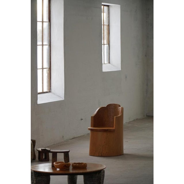 Swedish Modern Wabi-Sabi Style Stump Chair in Pine, 1960s For Sale - Image 9 of 17