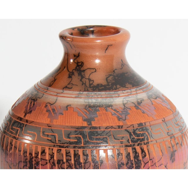 Ceramic Yolanda Willie Navajo Horsehair Pottery Vase For Sale - Image 7 of 8