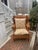 Late 20th Century Palecek Wicker Wingback Lounge Chair With Wood Legs For Sale In Nantucket - Image 6 of 6