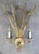 Spanish Gilt Tole Reed and Seed Head Wall Sconce, 1960 For Sale - Image 9 of 10