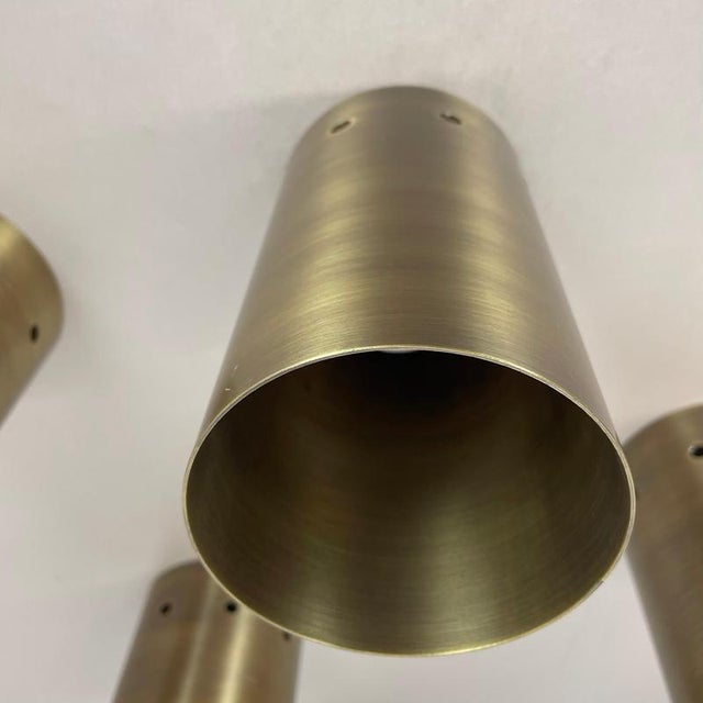 Minimalist Brass Hole Pattern Tube Wall Sconces, Italy, 1970s, Set of 2 For Sale - Image 17 of 18