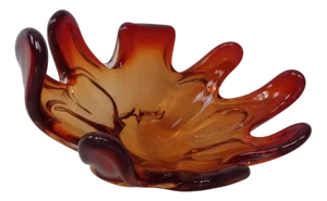 Sommerso Murano Glass Bowl, Italy, 1960s