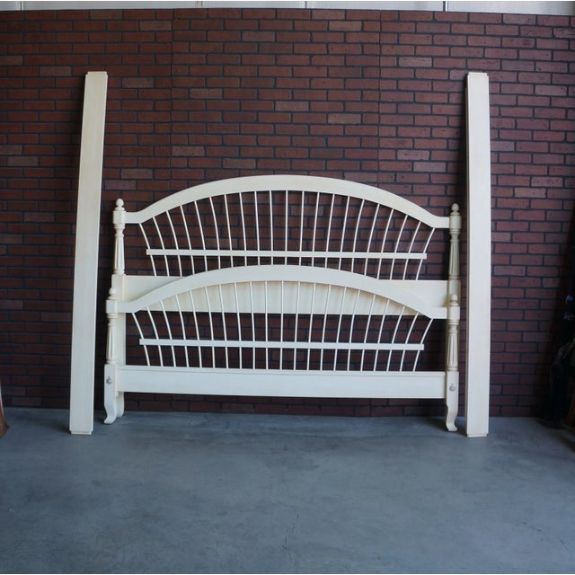 Ethan Allen Country French Cal King Wheatback Bed For Sale - Image 6 of 6