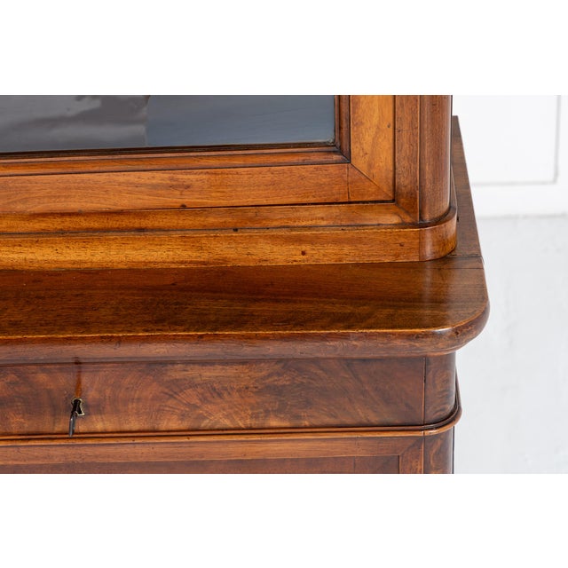 Brown Large Antique Italian Walnut Bookcase, 1800s For Sale - Image 8 of 12