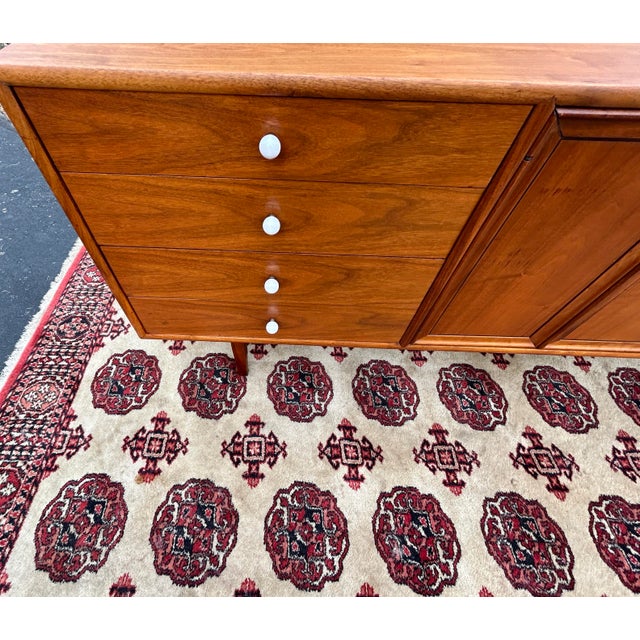 Vintage Mid-Century Modern Drexel Declaration 11 Drawer Walnut Dresser For Sale - Image 11 of 12